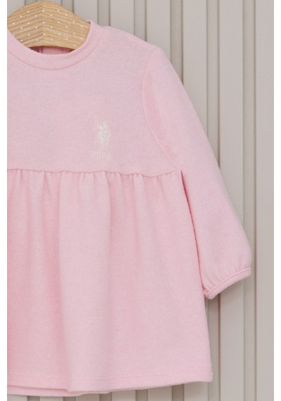 U.S. Polo Assn Kız Bebek Pembe Elbise A.pembe