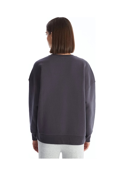 LC Waikiki Lcw Vision Antrasit Bisiklet Yaka Baskılı Oversize Kadın Kalın Sweatshirt Anthracıte LC Waikiki Lcw Vision Antrasit Bisiklet Yaka Baskılı Oversize Kadın Kalın Sweatshirt Anthracıte