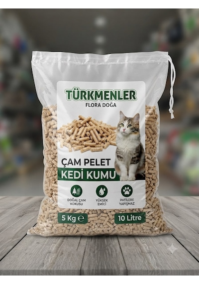 Çam Pelet Kedi Kumu Tozsuz Yakacak 5 Kğ 10l