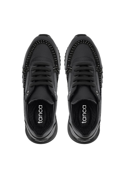 Tamer Tanca Kadın Hakiki Deri Siyah Floter Sneakers & Spor Ayakkabı 1201 4031 Bn Ayk Sk26-27 Syh Fltr/suet Kahverengi