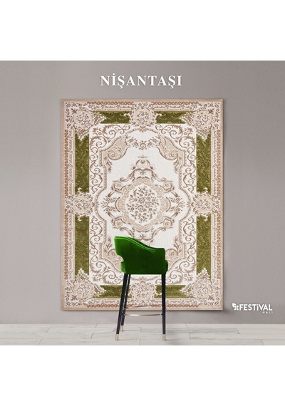 Festival Halı Nişantaşı 8121A Yeşil 160X230 Cm (3,68 M2)