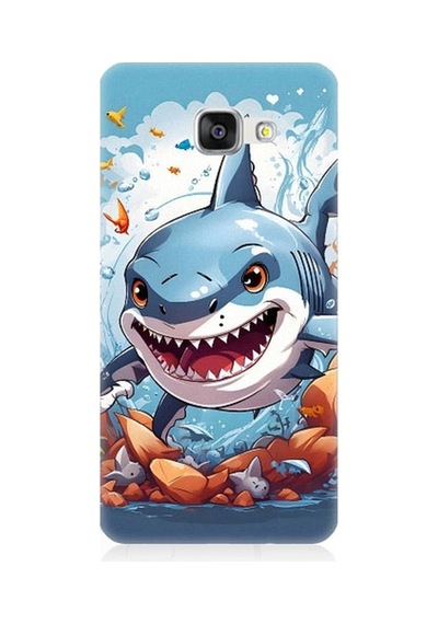 Samsung Galaxy A7 2016 Uyumlu Köpekbalığı Desenli Silikon Kılıf