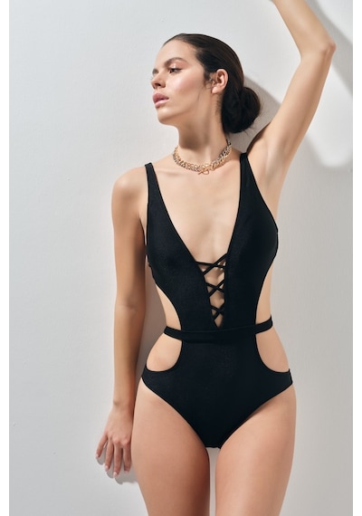Too Salty Swimwear Siyah Derin Dekolteli Mayokini 23s107st Renkli Çok Renkli