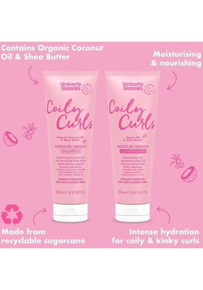 Umberto Giannini Coily Curls Yoğun Nemlendirici Sülfatsız Vegan Saç Kremi 250 ML