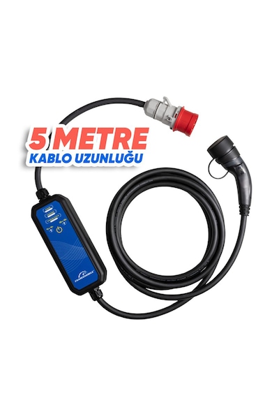 Chargemobile 22kw 32amper Wifi Taşınabilir Elektrikli Araç Şarj Istasyonu Dönüştürücü Hediyeli 22 KW