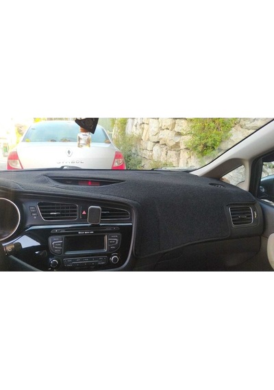 2006-2012 Modellerine Uygun Kia Ceed Torpido Koruma Halısı Siyah Kenar Renk Siyah
