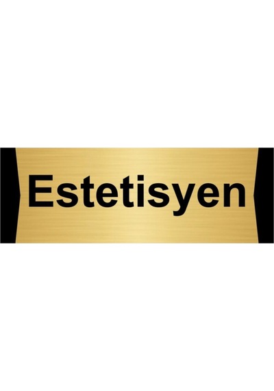 Vestiyer 5x20cm Altın Renk Metal Yönlendirme Levhası