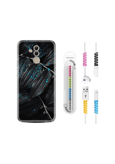 Huawei Mate 20 Lite Kılıf Kablo Koruyuculu Foid Green 1643