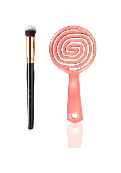 Nascita Professional Üç Boyutlu Oval Saç Fırçası Pembe Ve Oval Yapılı Kapatıcı Fırçası 0