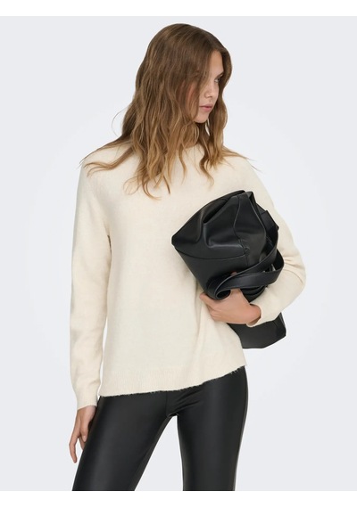 Only Onlrıca L/s Pullover Knt Noos Kadın Kazak 15204279 Ekru