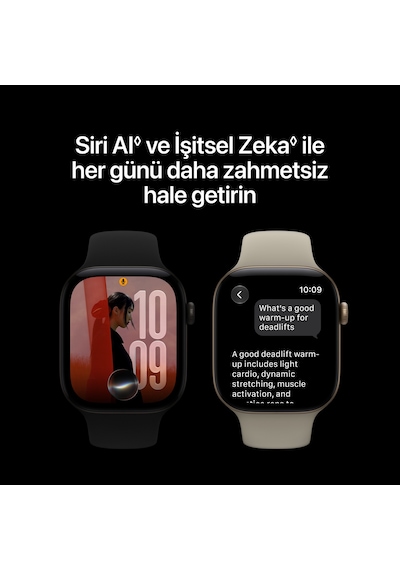Apple Watch Series 12 GPS MJEC4TU/A 42 MM Siyah Alüminyum Kasa Akıllı Saat M/L (Apple Türkiye Garantili)