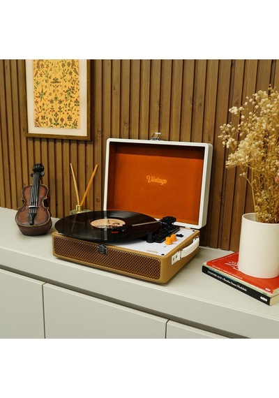 Umie Vintage Um-p353 Pikap Bluetooth'lu 3.5mm Auxın&rcao Destekli Müzik Kutusu
