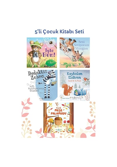 Işte Ben Seni Seviyorum Miniğim Dedektif Zebra Kaybolan Eldiven Küçük Meşe Palamudu Set