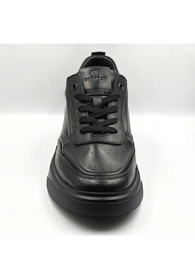 Greyder 64821 6k Siyah Hakiki Deri Erkek Casual Sneaker Ayakkabı