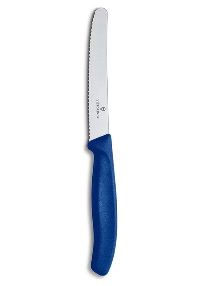 6.7832 Swissclassic 11cm Domates & Sosis Bıçağı Mavi 4lü Set Mavi