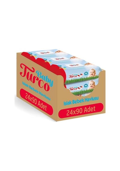 Baby Turco Islak Havlu 24x90 2160 Yaprak 24'lü