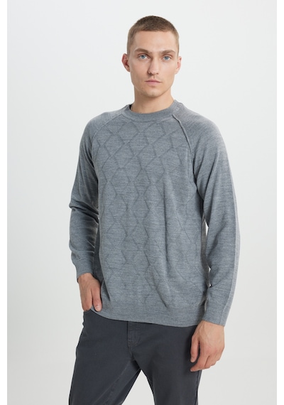 AC&Co / Altınyıldız Classics Erkek Grı Standart Fit Normal Kesim Bisiklet Yaka Jakarlı Triko Kazak Gri AC&Co / Altınyıldız Classics Erkek Grı Standart Fit Normal Kesim Bisiklet Yaka Jakarlı Triko Kazak Gri