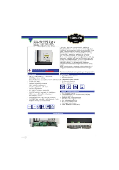 Havensis 80A MPPT SOLAR ŞARJ KONTROL 12-24-36-48V HAVENSİS SOLAR-80AMPS