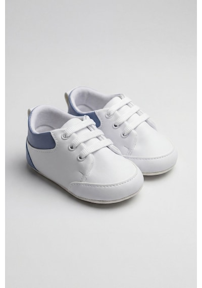 Pufien İlk Adım Ayakkabısı, Bebek Patik, Bebek Ayakkabısı, Yenidoğan Sneakers Mavi