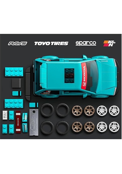 Hot Wheels Custom 90 Honda Civic Ef 248 Parça Araba Yapım Seti Jhf62