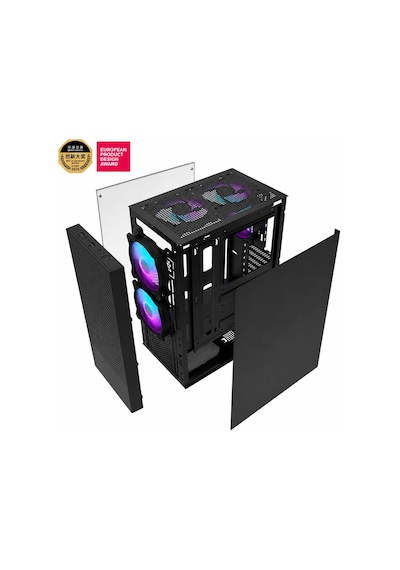 Aigo / Darkflash A290 Usb3.0 3 12cm Fan Temperlı Cam Sıyah Atx Oyuncu Kasası Psu Yok