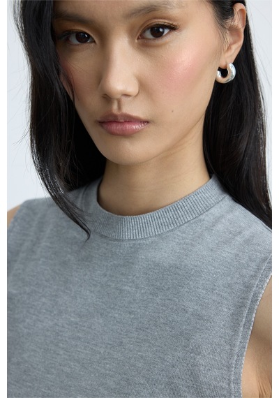 Suud Collection Gri Lea Triko Bluz