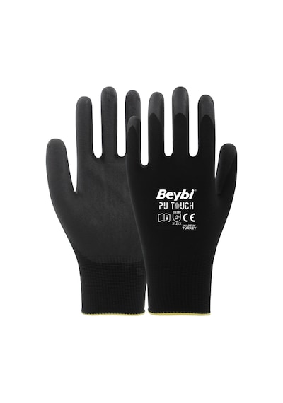 Beybi Pu Touch Polyester Örgü Pu Kaplı Iş Eldiveni 12 Çift