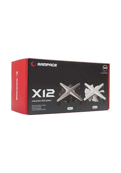 Rampage X12 Kıt Rgb 1200Rpm Beyaz Gaming Oyuncu Kasa Fan Kiti