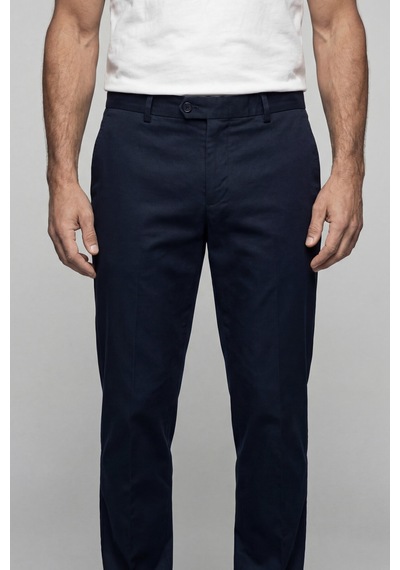Bisse Lacivert Fermuarlı Klasik Saten Spor Pantolon Pns25k25205 D39
