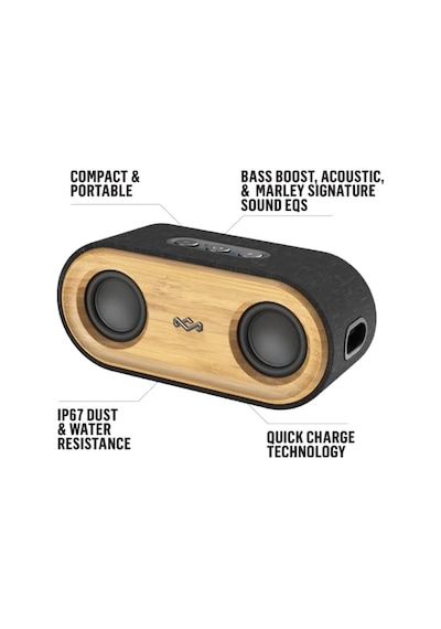 Get Together 2 Mini Taşınabilir Bluetooth Hoparlör. Sürdürülebilir Malzemelerden Yapılmış Kablosuz Seyahat Hopa