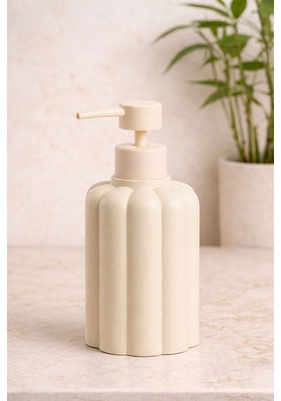 Tezgah Üstü Dekoratif Mutfak Ve Banyo Sıvı Sabunluk 250 Ml Krem
