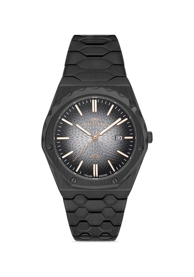 Ferro Quartz Çelik Siyah 41 Mm Erkek Kol Saati