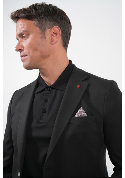 İmza Siyah 6 Drop Slim Fit Pamuklu Ceket 1002260126