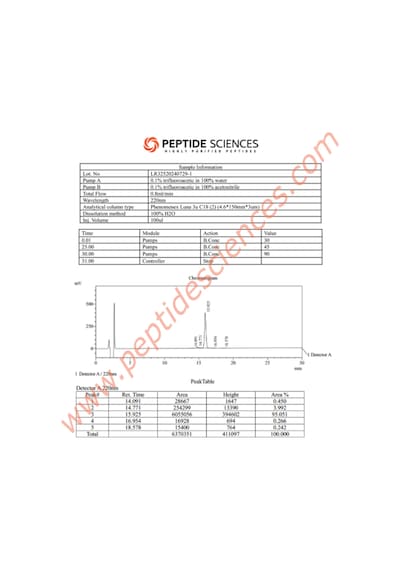Peptıde Scıences Igf-1 Lr3 1mg.made In Usa