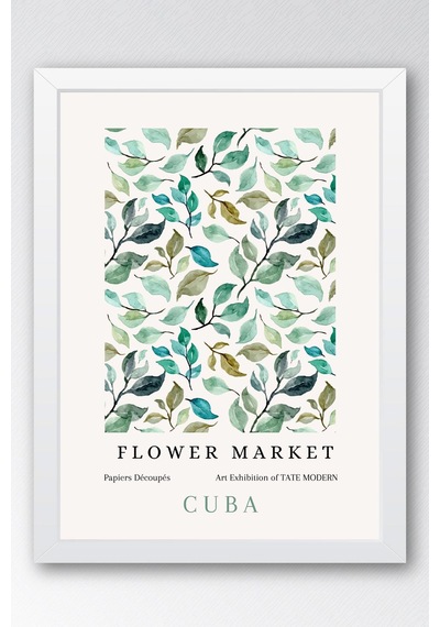 Flower Market Cuba Çerçeveli Tablo - Eklektik Tarz Duvar Dekoru