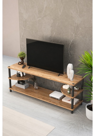 Neoline 120 Cm Tv Ünitesi Modern Tv Sehpası - Meşe Meşe