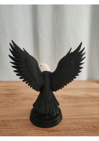 Dekoratif Kara Kartal Figürü 16 Cm .
