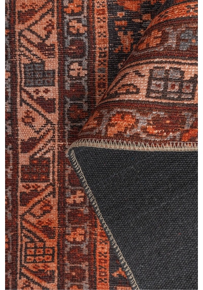 Foldy Vintage Desenli Dokuma Taban Dekoratif Kırmızı Halı Fl 45 Kırmızı 9