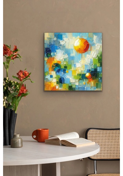 Yaz Mevsimi Kanvas Tablo 60x60cm Çok Renkli
