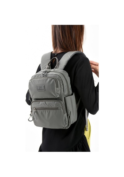 Baginn Unisex Sırt Çantası Paraşüt Kumaş Hafif Çok Cepli Yağmur İtici Kumaş 34 24 Cm 571 Collection Gri