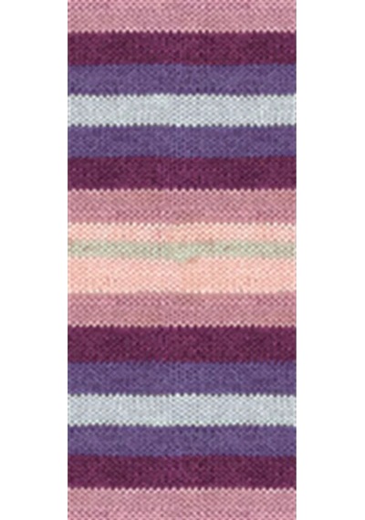 Tedar 5 Adet Vega Stripe Premium Akrilik El Örgü İpi Yünü No: 82415 Najmaddin (No:1) 8.5Cm X 10.5 Cm