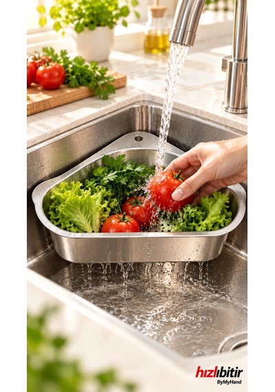 Bymyhand Paslanmaz Çelik Üçgen Lavabo Süzgeci Lavabo İçi Süzgeç No1 Çok Renkli