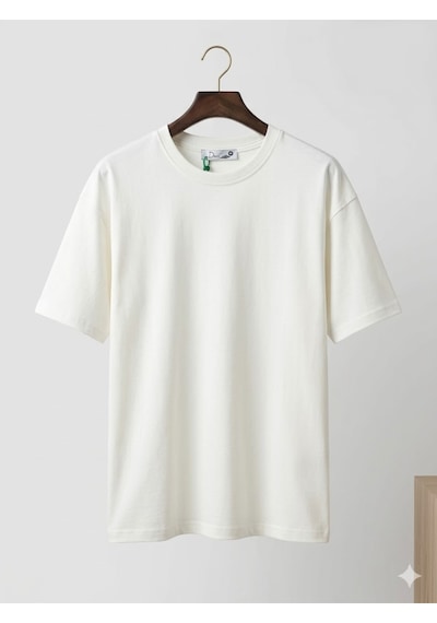 Basıc T-shirt Baskısız %100 Pamuk 24/1 Kompak Penye Beyaz