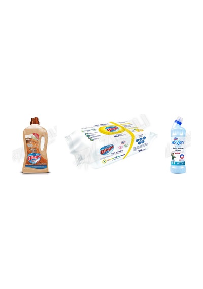 Bingo Ahşap Temizleyici 1lt + Yüzey Tem.havlusu 96'lı + Oksi Jen 750 Ml 3'lü Set Diğer