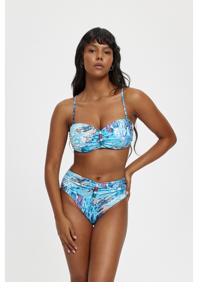 Louren Boncuk Detaylı Çıkarılabilir Askılı Boş Kaplı Yüksek Bel Straplez Bikini Takımı Mavi Louren Boncuk Detaylı Çıkarılabilir Askılı Boş Kaplı Yüksek Bel Straplez Bikini Takımı Mavi