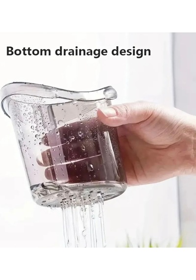 3 Lü Ayı Figürlü Diş Fırçalık Seti Yapışkanlı Duvara Yapışan Banyo Organizer Füme