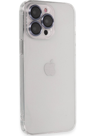Newface Apple Uyumlu iPhone 13 Pro Kılıf Luko Lens Silikon - Sierra Blue Sierra Mavi