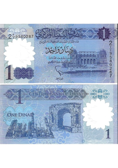 Libya 2019 Yılı 1 Dinar Yabancı Kağıt Para Çil Polimer Unc Koleksiyon Para