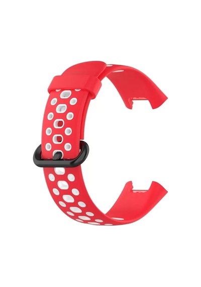 Newface Xiaomi Redmi Watch 2 Spor Delikli Kordon - Kırmızı-beyaz