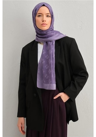 Armine Tensel İpek Şal 1 3298 Mor